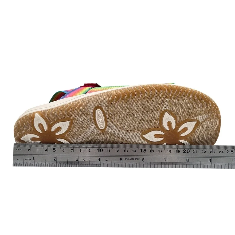 KEEN Youth Girls Elle Backstrap Sandal Size 6/Women's Size 8 Rainbow Adjustable